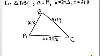 Solving Triangles with the law of cosine