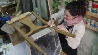Técnicas de restauración I : Grieta en el respaldo de una silla