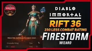 Challenge Rift 36 Done With 230 less Combat Rating - Firestorm Wizard - Diablo Immortal