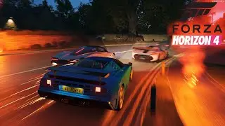 Driving the Bugatti EB110 on S2 Class for the first time - Team Race - Forza Horizon 4
