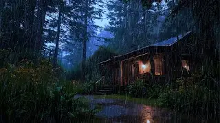 24/7 Rain Sounds for Sleeping 💤 Calm Rainy Night Cottage