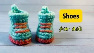 How to crochet doll shoes/booties👗Amigurumi tutorial👗lisa crochet