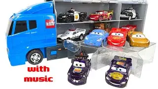 ASMR Disney Pixar Cars Tomica- Lightning McQueen Unboxing & Organizing into Tomica Convoy With Music