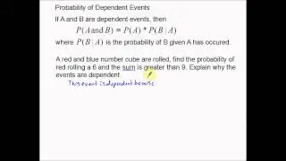 Probability of Dependent Events