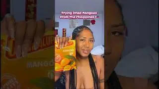 Trying Filipino 🇵🇭 Dried Mangoes #filipinosnacks #filipinofood #philippines #filipinofood