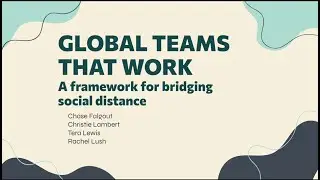 Organizational Behavior Team 1: Global Teams that Work