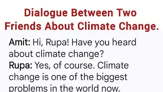 Dialogue Between Two Friends About Climate Change | Easy English Conversation for Students