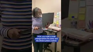 DO NOT touch, especially before a demo #womenintech #stem #softwareengineer #demo #developeradvocate