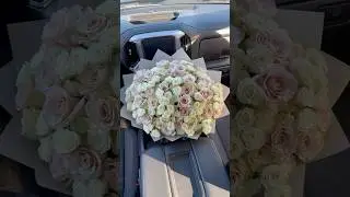 EASY DIY🔥How to wrap a big round bouquet of flowers /roses in paper KOREAN FLOWER WRAPPING TUTORIAL