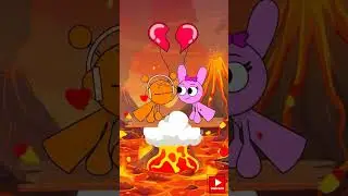 OREN x PINKI: Kiss Test Over LAVA 😳💘 | Sprunki #shorts