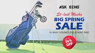 Ask Echo Golf Bag ST-Lock Soundless Stand Bag | NavyGrey #askecho #golfbag #golf #bestgolfbags