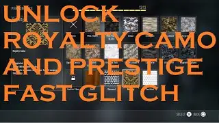Advanced Warfare - Easy Royalty Camo and Fast Leveling