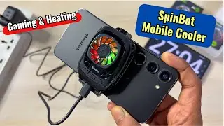SpinBot IceDot Mobile Cooler Review - Gaming, Heating | ft. Samsung S23