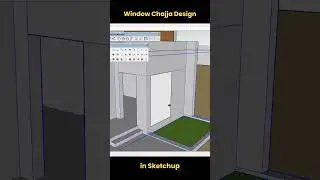 Window Chajja Design in Sketchup #sketchup #shorts