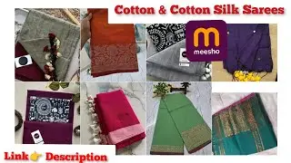 Cotton & Cotton Silk Sarees Collection From Meesho 🥰 / Pure Cotton Saree  #meeshohaul @bestdeal25_81