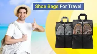 HANOZI Travel Shoe Bags, Space Saving When Travelling, Featuring Waterproof Nylon Sneaker Bag
