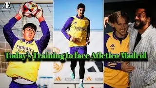 Real Madrid today's training to face Atletico Madrid in the Spanish super Copa in Riyadh
