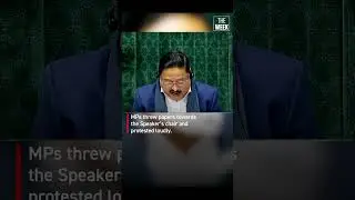 Paper-throwing chaos in Lok Sabha, 8 MPs suspended!