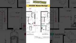 19X36 House Plan With Car parking | 19X36 East Face Vastu House Plan 🏠 #19X36 #houseplan