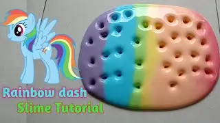 Cara membuat Rainbow dash slime tutorial