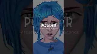 powder ( jinx)-Arcane lol Watch the full video on my channel. #arcane #art #digitalart #speedpaint