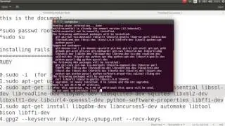 INSTALLING RUBY on RAILS on ubuntu _ PART 1 ... by  TAHA_QURESHI