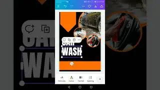 Car Wash poster design / canva tutorial / canva poster design #subscribe #posterkaisebanaye