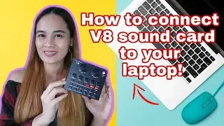 HOW TO CONNECT YOUR V8 SOUND CARD TO YOUR LAPTOP AND SPEAKER! | Jabee Dy