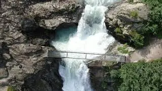 cascate del rutor drone