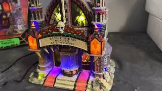 Lemax Spooky Town Mortis Theater Lighted Halloween Building