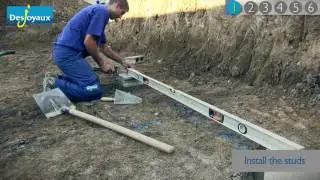 1. Swimming Pool Construction. Desjoyaux Panel Marking Out