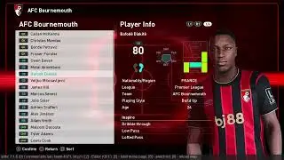 Обновление трансферного пакета AFC Bournemouth 2026 для PES 2021-SPFL2026