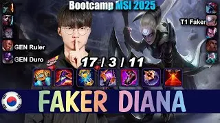 T1 Faker DIANA vs EKKO Jungle - Patch 25.13 NA Ranked | Bootcamp MSI 2025 | lolrec