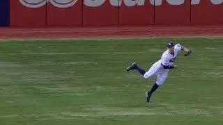 Guyer comes up firing, throw misses the mark