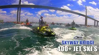 400 + JET SKI'S AT THE SKYWAY BRIDGE (FLORIDA SKI RIDERS EGMONT KEY EXCURION)