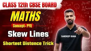 Shortest Distance Between Two Skew Lines | Board Exam Question