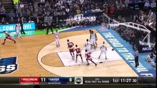 Wisconsin vs. Xavier: Bronson Koenig three-pointer