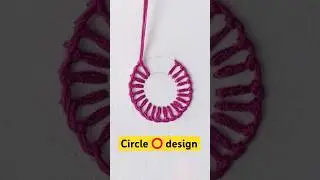 Very cute circle embroidery design #embroidery #creative #new #border #viral