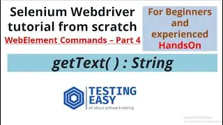 getText( ) command in #Selenium #AutomationTesting #QA #SoftwareTesting #TestAutomation #qatesting