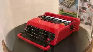 Multiple colors of Olivetti valentine typewriter