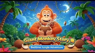 &ldquo;Giant Monkey 🐵 Bedtime Story | Kids Jungle Story with Coconut