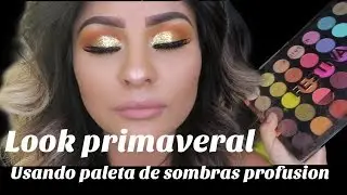 Look primaveral| usando profusion eyeshadow palette| una idea para easter day😍