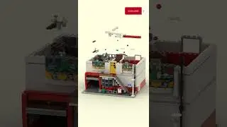 LEGO French 80' house 🏠 Satisfying Building Animation #shorts #speedbuild #legomoc #lego_moc