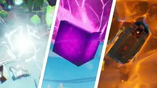 How to touch a giant glowing cube,Enter rift above loot lake,search a landing pod near in meteor