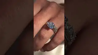 Round Cut Moissanite Diamond Bridal Ring #diamondring #ringset #bridalring