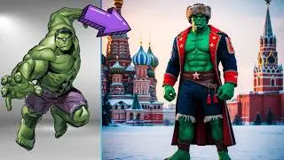 Heroes and Their Countries 🌎 HEROES 🔥 All Characters Marvel & DC 2024💥