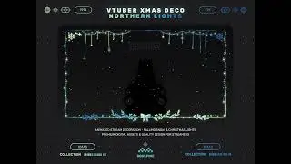 Cozy Christmas VTuber Decorations &ndash; Animated Holiday Elements with Falling Snow - Nortern Lights
