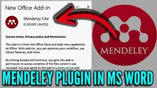 Как добавить плагин Mendeley Cite в MS Word | Добавить Mendeley в Word