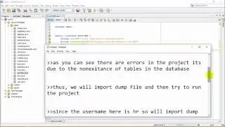 How to import java project in netbeans and dump file into oracle database