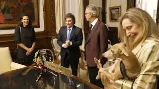 With a Gold Chainsaw and an Awkward Handshake, Andrea Bocelli Honored in Argentina